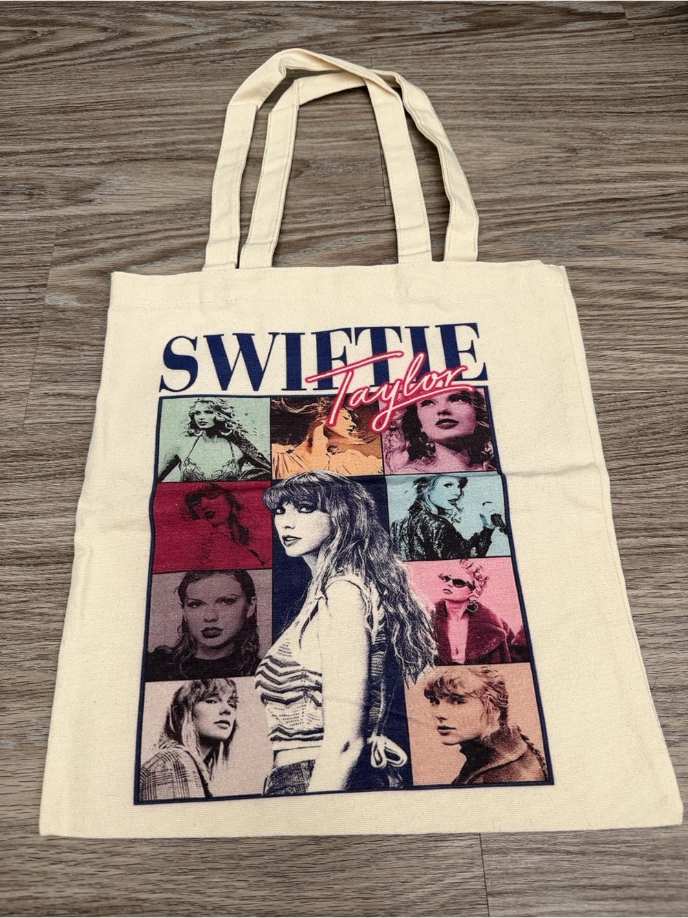 Taylor Swiftie Cream Graphic Tote Bag